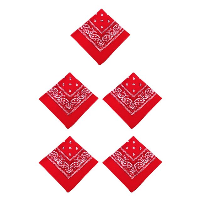 Naiovety Unisex Poliéster Turbante Bandana Chic Bufanda Cuadrada Paisley Estampado Diadema Senderismo Moderno Pañuelo Regalos Rojo Type2 NO2 Naiovety CBP263469