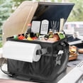 thumbnail image 2 of Picnic BBQ Grill Caddy with Paper Towel Holder, Outdoor Camping Griddle Organizer & Portable Barbecue Utensil Storage for Patio, Backyard, and Cookouts, 2 of 8