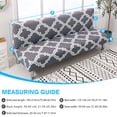 thumbnail image 2 of Folding Sofa Bed Cover Solid Color Futon Armless Slipcover Polyester Elastic Fabric All-Inclusive Cover, 2 of 9
