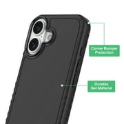 onn Protective Gel Phone Case for iPhone 17 - Black