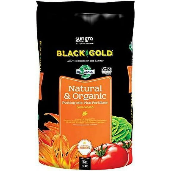 Black Gold 1402040 16 QT U 16 Quart All Organic Potting Soil