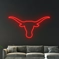 thumbnail image 5 of Handmadetneonsign Longhorn Bull Head Led Light, Texas Bull Skull Neon Sign, Western Bull Neon Light, 5 of 5