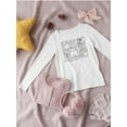 thumbnail image 3 of Cats And Doodle Pattern Long Sleeve Toddler -Image by Shutterstock,  5 Toddler, 3 of 4