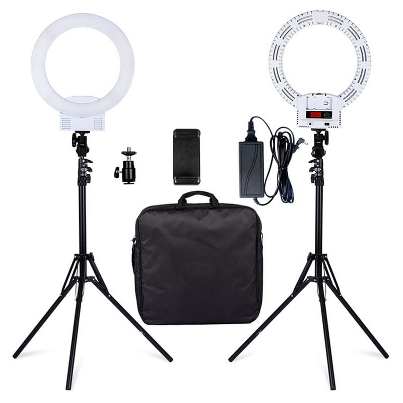 Dimmable 58W 5500K LED Circle Light for TikTok/Live Stream/Makeup/YouTube with Carrying Bag 18 Inch Ring Light with Tripod Stand Compatible Camera and Phone