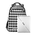 thumbnail image 7 of FORMRS Kids School Backpack Elementary Student Unisex Travel Bookbag with Reflective Stripes, Black and White Geometric, 7 of 7