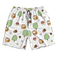 thumbnail image 3 of Uemuo Tree Squirrel Pattern Men's Swim Trunks Hawaiian Beach Bathing Suit Swimsuits Beach Quick-Dry Shorts with Pockets-Large, 3 of 9