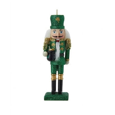 Kurt S. Adler Wooden Irish Nutcracker Ornament, Green, 6 Inch, 1 Count