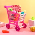 thumbnail image 3 of Carrito de supermercado para niños, juguete para niños, carrito de compras de simulación, juguete rosa, 3 of 6