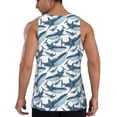 thumbnail image 3 of Easygdp Party Shark Cute Men's Tank Top, Sleeveless Muscle T Shirts, Breathable, Quick-Dry, Loose for Gym, Running, Fitness - Large, 3 of 9