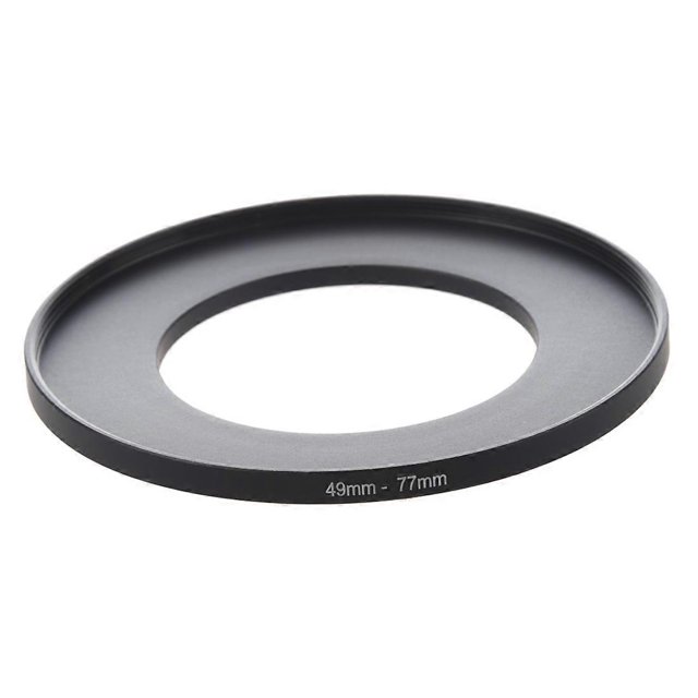 Anillo adaptador de filtro para lente de cámara Yuxing 49 mm a 77 mm Negro