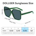thumbnail image 5 of Gafas de Sol Cuadradas Grandes Dollger Verdes para Mujeres y Hombres, 5 of 5