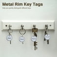 thumbnail image 3 of 150 etiquetas de metal para llantas, etiquetas blancas para llaves con anillos divididos de metal, etiquetas de papel redondas en blanco de 1,22 pulgadas, etiquetas para llaves pequeñas, etiquetas de, 3 of 7