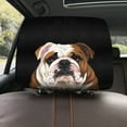 thumbnail image 3 of WIRESTER 4pcs Set English Bulldog Interchangeable Car Seat Head Rest Cover Fit for All Cars, 3 of 4