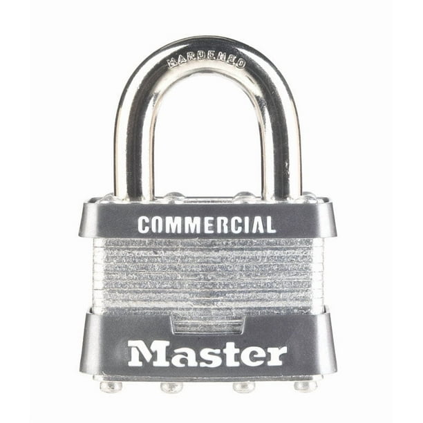Padlock Master Lock de acero laminado con doble cierre, paquete de 6