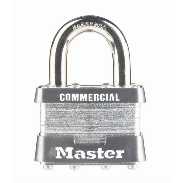 Padlock Master Lock de acero laminado con doble cierre, paquete de 6