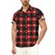 thumbnail image 1 of Blusa y camisa de manga corta con cuello vuelto para hombre, blusa informal de moda con cuello vuelto, blusa estampada de manga corta con botones, blusa de poliéster para hombre, 1 of 5