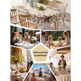 thumbnail image 5 of Brown Farmhouse Table Cloth, Waterproof Tablecloth for Rectangle Tables, Retro Country Stars Rustic Branches Berry Reusable Washable Fabric Table Cover for Restaurant Kitchen Dining Tables 60"x102", 5 of 9