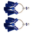 thumbnail image 1 of 2 pendientes de aleación con colgante de borla, adorno en forma de flor, hallazgos de larga duración, fiesta, aniversario, Color brillante, Ropa, zapatos y accesorios Miscelánea Azul oscuro Minnieouse AP017683-05, 1 of 6