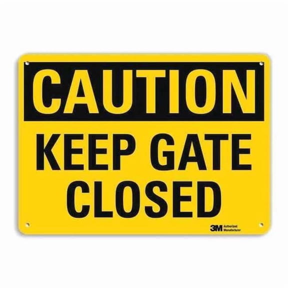 Lyle Safety Sign,10 in x 14 in,Aluminum U4-1459-RA_14X10