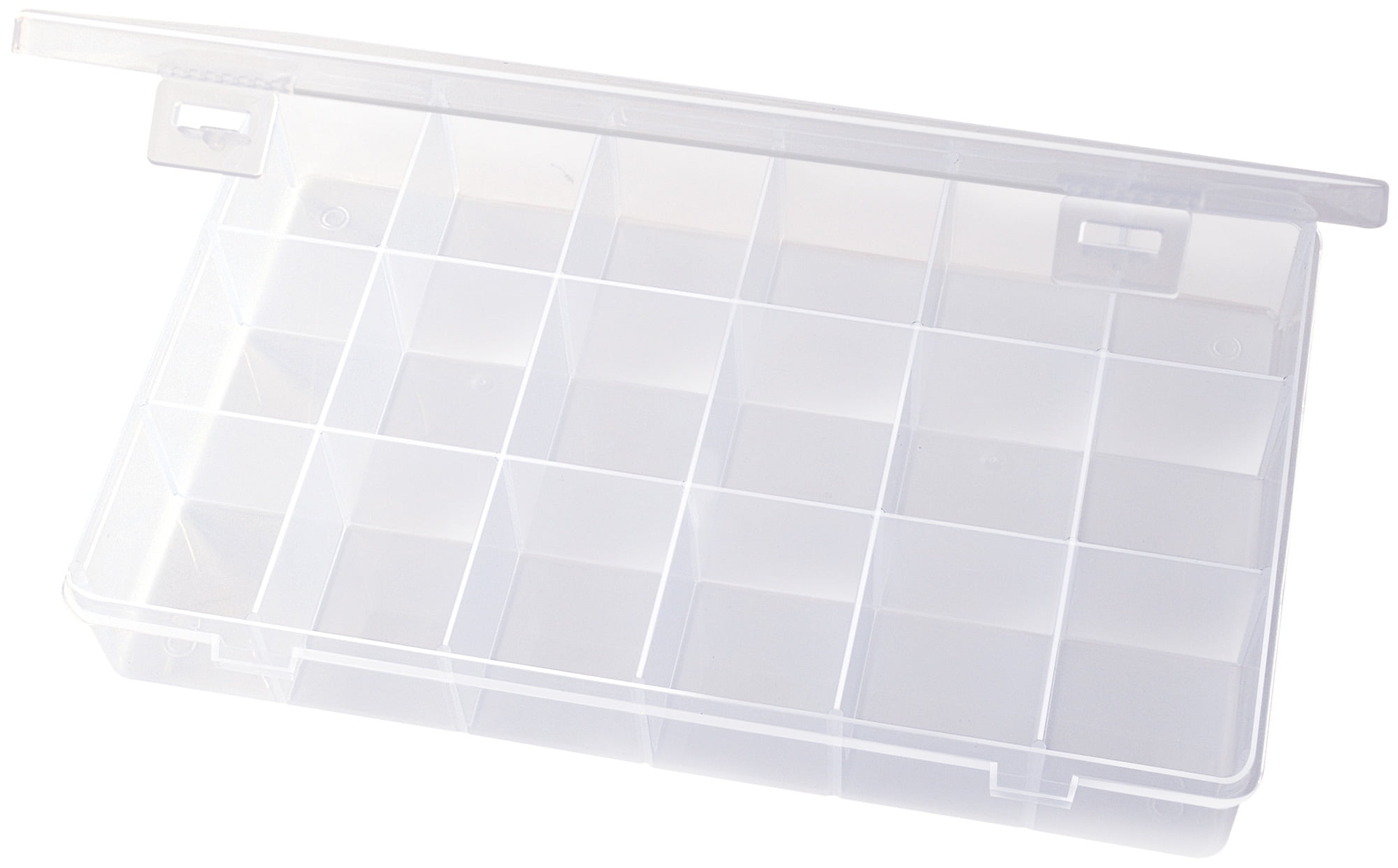 The Beadery - 18 Compartment Organizer Box - Clear Plastic 