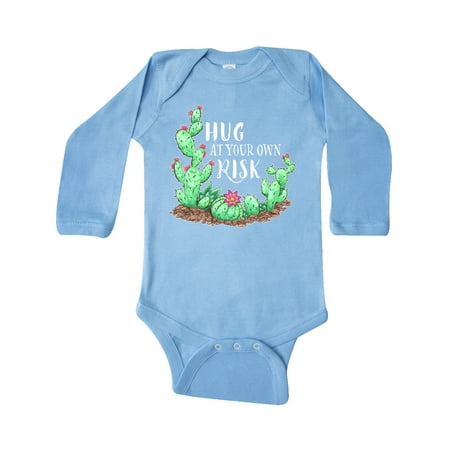 

Inktastic Hug At Your Own Risk Cacti and Succulents Gift Baby Boy or Baby Girl Long Sleeve Bodysuit