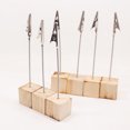 thumbnail image 4 of 10PCS/Set Wooden Place Card Holder Clips Wedding Favors Place Card Holder Table Photo Memo Number Name Clips Base, 4 of 8