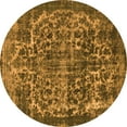 thumbnail image 1 of Ahgly Company Indoor Round Oriental Orange Industrial Area Rugs, 6' Round, 1 of 4