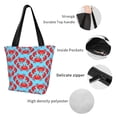 thumbnail image 4 of Balery Cartoon Crabs Bolsa de Hombro con Diseño, Bolsa Grande y Duradera, Bolsa Versátil para Compras, 4 of 6