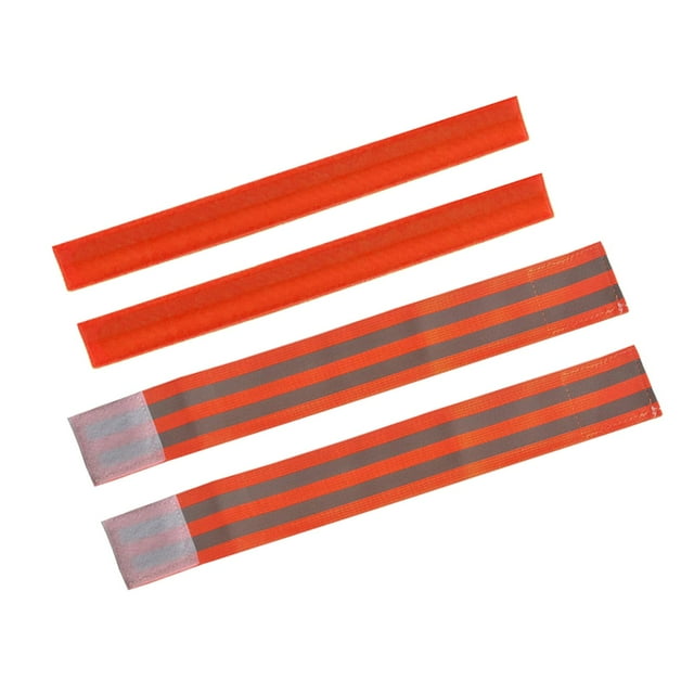 Wweixi Bandes Réfléchissantes Bracelet Réflecteur Bandes pour Course Sangle Réfléchissante Nuit Jogging Sports 35cm Orange