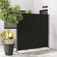 thumbnail image 2 of Outsunny Single Panel Privacy Screen, UV30+ Room Divider, Black, 2 of 10