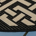thumbnail image 3 of Safavieh Courtyard Ariana Geometric Indoor/Outdoor Area Rug, Black/Bone, 5'3" x 5'3" Round, 3 of 9