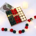 thumbnail image 4 of Wool Balls, Christmas Tree Decoration, 36pcs Boxed Holiday Ornaments with Hanging Loop for Indoor Outdoor Xmas Decor, Multicolor Nylon Spandex, 4 of 8