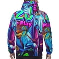 thumbnail image 7 of Sikiie Neon Free Play Men's Hoodie, Essentials Hoodie, Sweatshirt, Pullover Hooded Sweatshirt for Men-Small, 7 of 7
