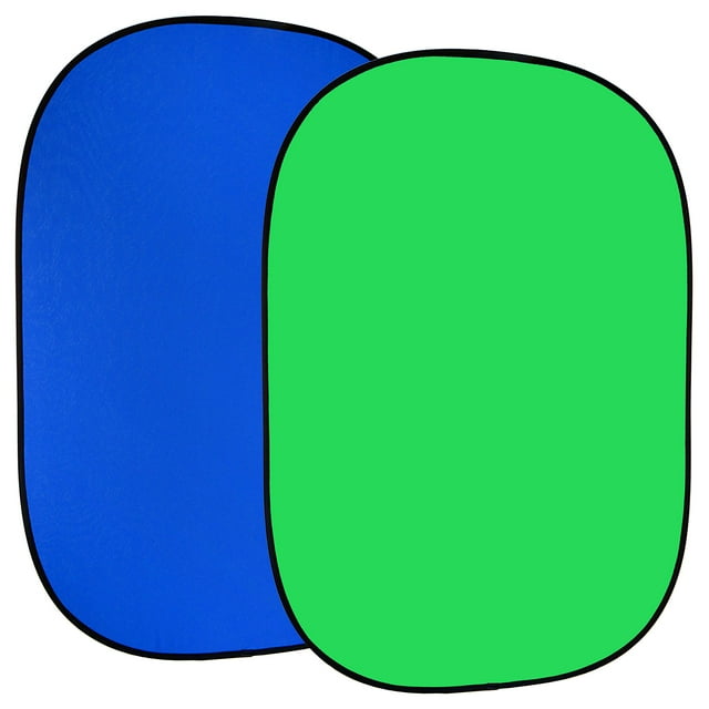 Fotodiox Pro Fond Pliable - 5x7茂驴陆 Chromakey Vert/bleu Chromekey Panneau de Fond 2-en-1