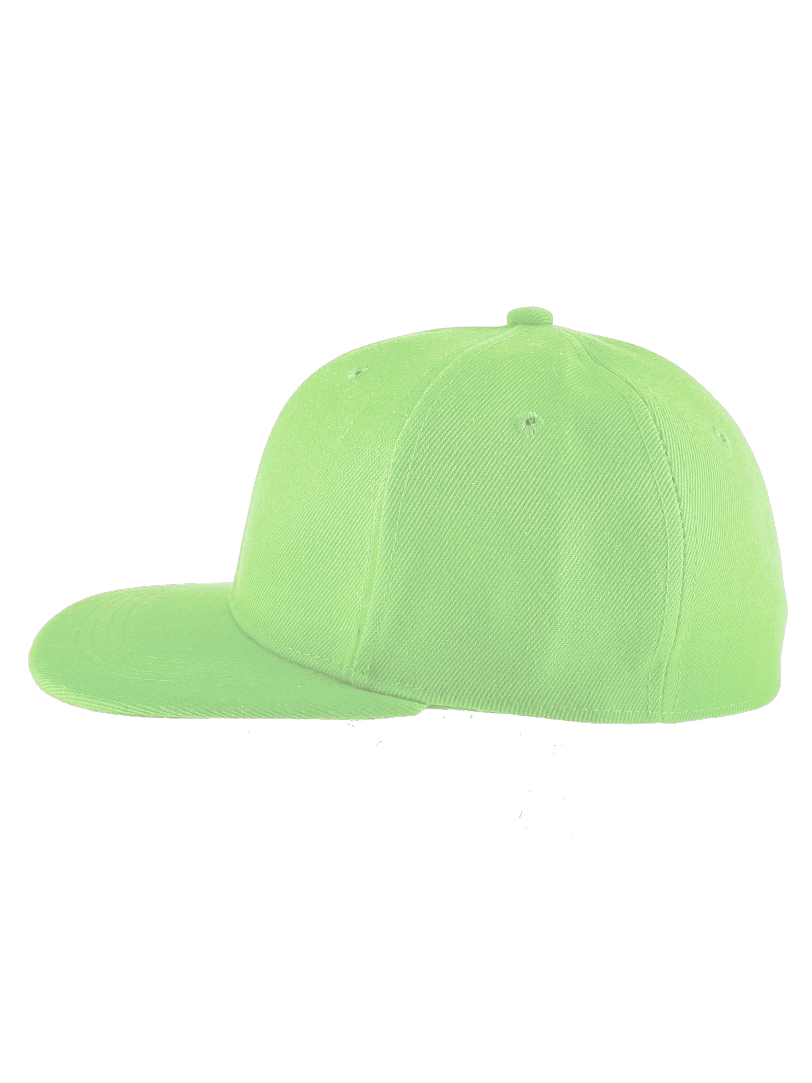 Top Headwear Plain Flat Bill Fitted Hat, Neon Green 7 3/8 - image 3 of 4