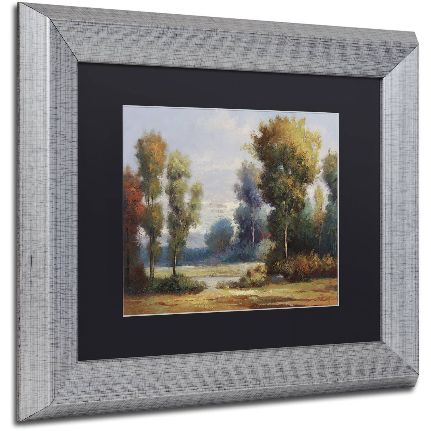 Trademark Fine Art "Memory Lane" Canvas Art by Daniel Moises, Black Matte, Silver Frame