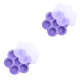 thumbnail image 3 of Monstrate Moldes para mordeduras de huevo de silicona multifuncionales de 7 agujeros contenedor de almacenamiento reutilizable bandeja de comida para violeta 2piezas Monstrate CBP051943, 3 of 5
