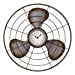 thumbnail image 3 of LaCrosse 404-3942 16.5" Metal Fan Quartz Analog Clock, Gray, 3 of 10