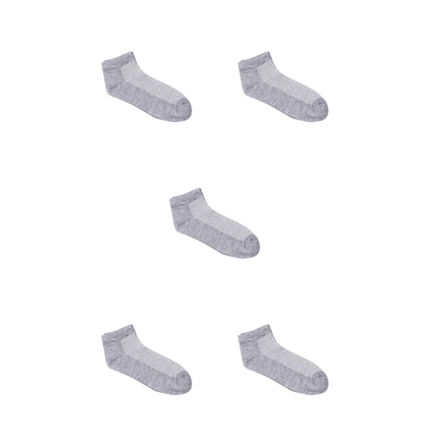 Minnieouse 1 par de calcetines para hombre, cómodos calcetines deportivos informales suaves al tobillo, Color sólido, accesorio para pie portátil para malla gris 5piezas Minnieouse CBP010602