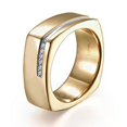 thumbnail image 3 of Lafonn Classic Sterling Silver 2-Tone Plated Simulated Diamond Ring (0.06 CTTW), 3 of 5