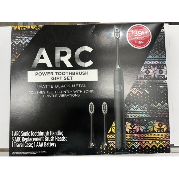 ARC Brosse à Dents Électrique Coffret Cadeau Métal Noir Mat - Neuf
