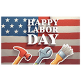 thumbnail image 2 of Decorative Design Happy Labor Day Banner American Flag Elements Patriotic Celebration Polyester Material Hammer Wrench for Labor Day Party Outdoor Event Indoor Decoration, 2 of 7