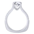 thumbnail image 3 of AFFY 0.28 Carat (Cttw) Round White Natural Diamond Semi Mount Engagement Ring In 14k Solid White Gold (I-J Color, I2-I3 Clarity) Ring Size-9, 3 of 3