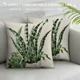 thumbnail image 3 of COMIO  Set of  Green Plants Decorative Throw Pillow Covers  Square Pillow Cases Outdoor Sofa Couch Home Bed Decor Cushion Covers, 3 of 5