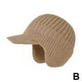 thumbnail image 2 of Earmuffs Knitted Hat 2024 New Ear Protection Knitted Duckbill Cap with Velv, 2 of 6
