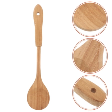 IDEANATEGRATE 1Pcs Bamboo Rice Paddle Spoon For Serving Rice And Various Dishes Lightweight Kitchen Utensil