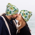 thumbnail image 5 of Susaid Avocado Sleeping Print Winter Beanie for Men Women, Lined Beanie Soft Warm Knit Hat Ski Cuffed Cap, 5 of 6