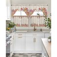 thumbnail image 4 of Easter Swag Curtains for Living Room/Bedroom Windows, Farmhouse Rabbits Botanical Rose Flowers Bunny Kitchen Curtains and Valances Set 36 Inch Length, Light Filtering Swags Valance Curtain Panels, 4 of 5