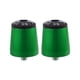 thumbnail image 1 of 1 Par Motocicleta Manillar Extremo Tapones 7/8" 22mm Negro Verde, 1 of 1