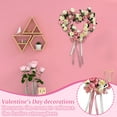 thumbnail image 5 of Heart Shaped Rose Wreath,14 in Pink Valentine’s Day Floral Wreath with Ribbons,Artificial Rose Flowers Wreaths,Heart-Shaped Garland Wreaths for Front Door,Valentine’s Day Wedding Decoration, 5 of 7